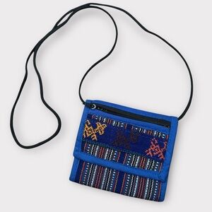 Guatemalan or Mayan Small Multicolored Pocket Purse Wallet on Cord